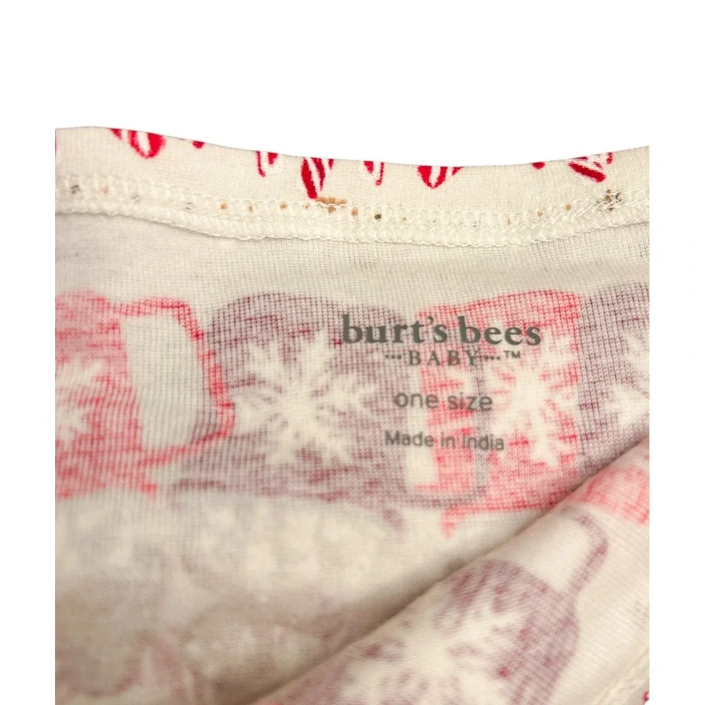 Burts Bees Baby Pajamas Size 24M Christmas‎ Winter Bundle 2 Pants 1 Top Bandana